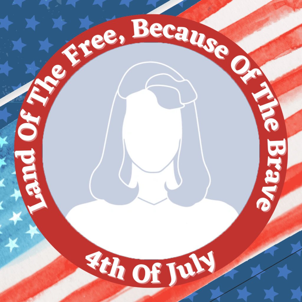 Land of the free, Because of the brave. 4th Of July Frame.